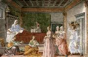 Domenico Ghirlandaio Birth of St John the Baptist oil
